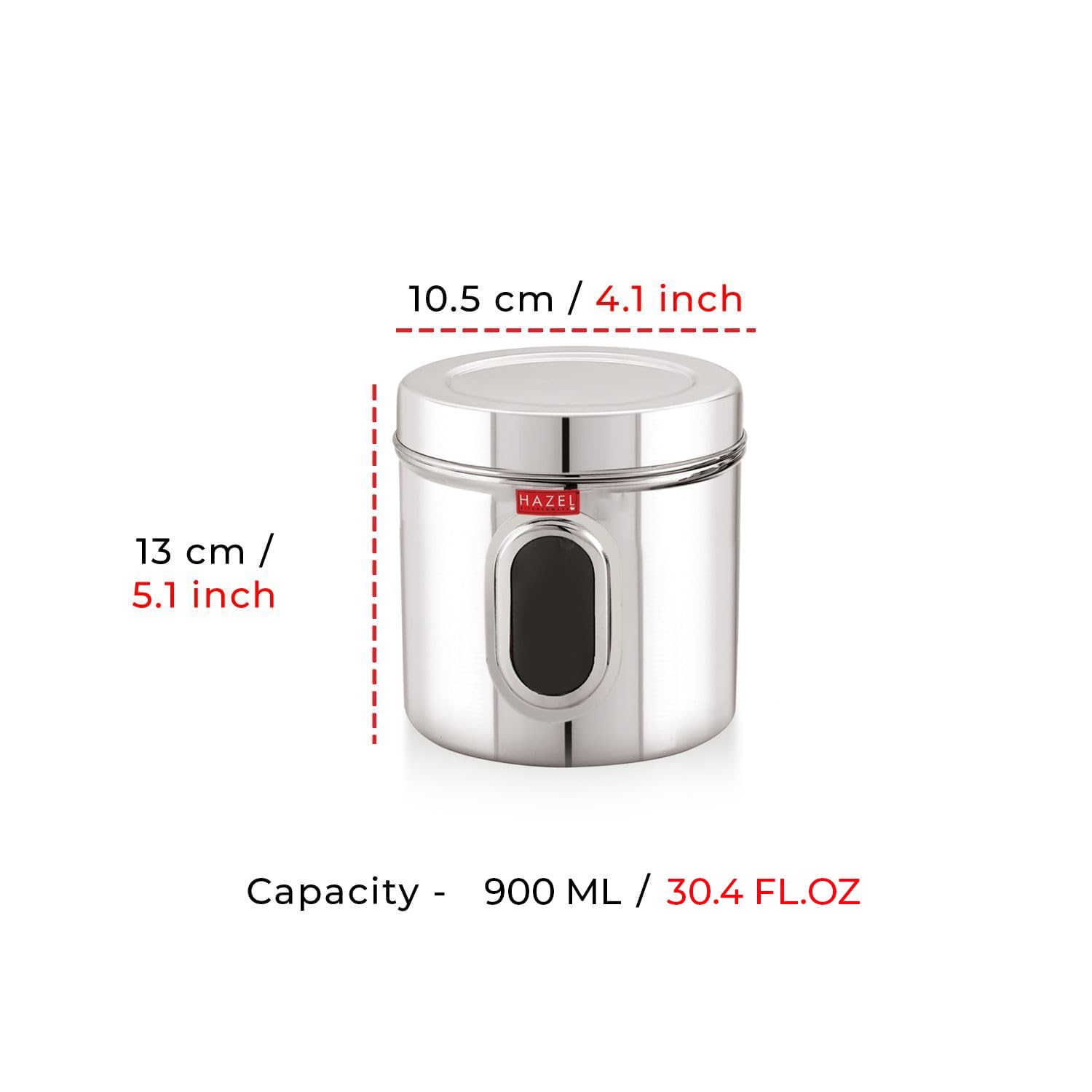 Airtight Stainless Steel Storage Containers with Transparent Window