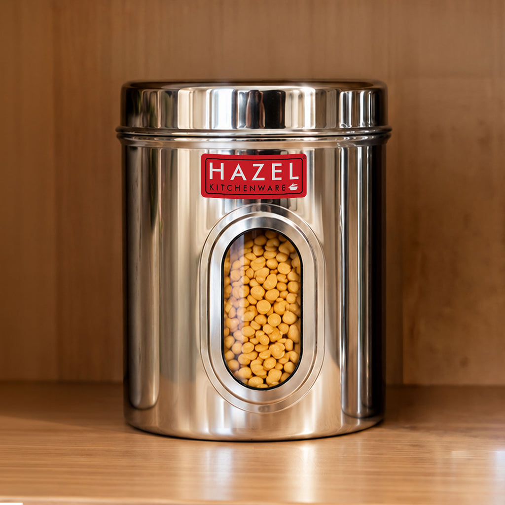 Airtight Transparent Steel Container 2400 ml