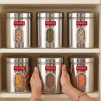 Steel Storage Container with Airtight Lid, Transparent, 2850 ML