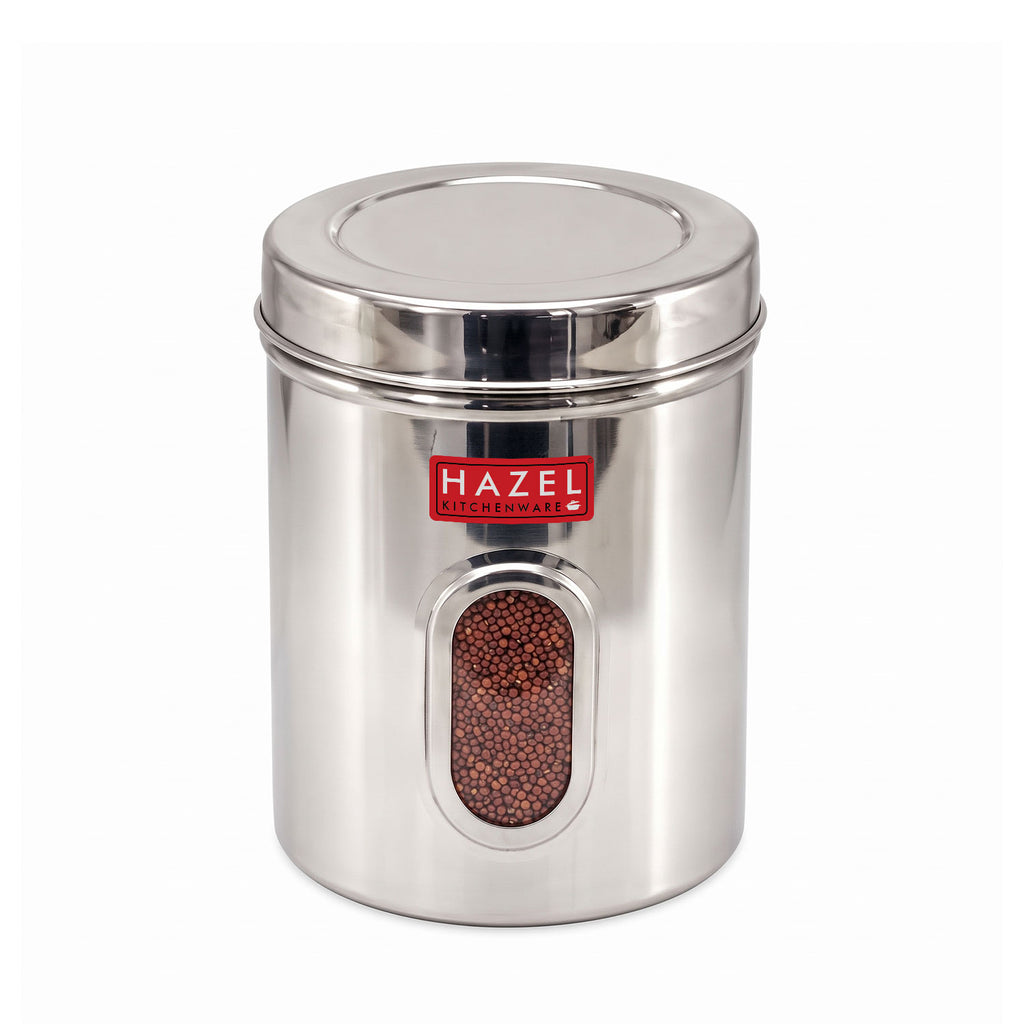 Steel Storage Container with Airtight Lid, Transparent, 2850 ML
