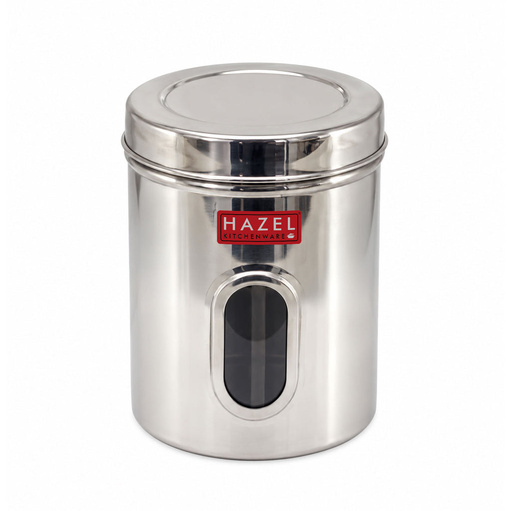 Steel Storage Container with Airtight Lid, Transparent, 2850 ML