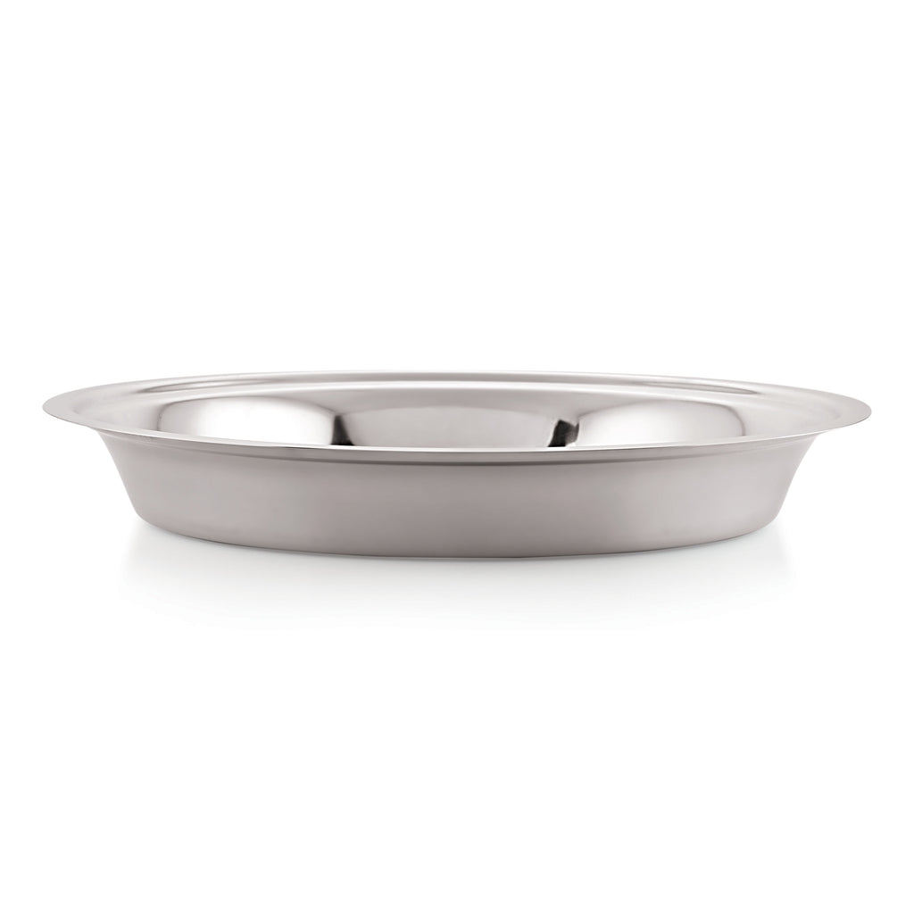 Stainless Steel Atta Parat 29 cm, 2L Dough Kneading Plate for Roti & Puri