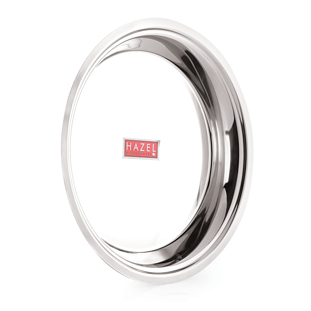 Stainless Steel Atta Parat 29 cm, 2L Dough Kneading Plate for Roti & Puri