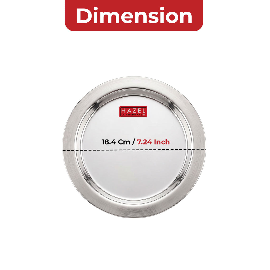 Stainless Steel Lid for Kadhai, Urli, Tope Cover, 18.4 Cm