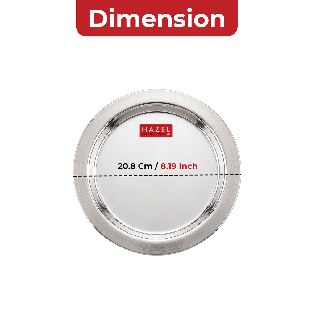 Stainless Steel Lid for Kadhai, Urli, Tope Cover, 20.8 Cm