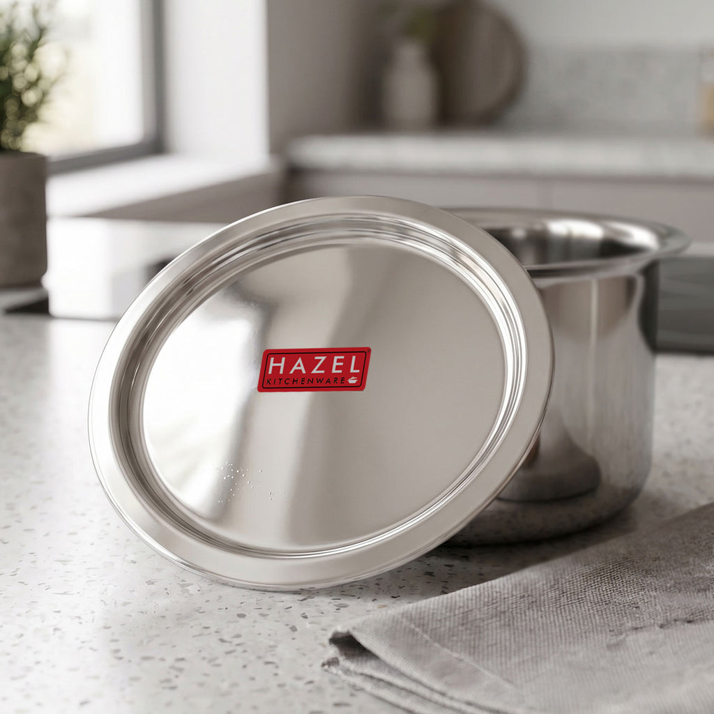 Stainless Steel Lid for Kadhai, Urli, Tope Cover, 21.9 Cm