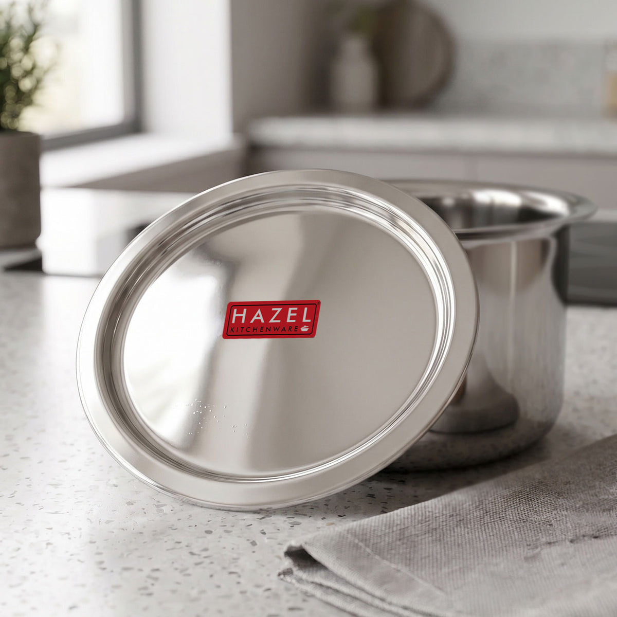 Stainless Steel Lid for Kadhai, Urli, Tope Cover, 21.9 Cm