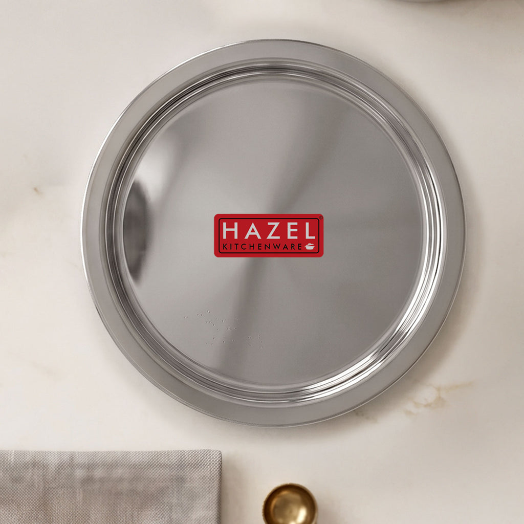 Stainless Steel Lid for Kadhai, Urli, Tope Cover, 21.9 Cm