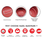 Aluminium Non Stick Cake Mould, Round Baking Tin, 6 Inch, Red