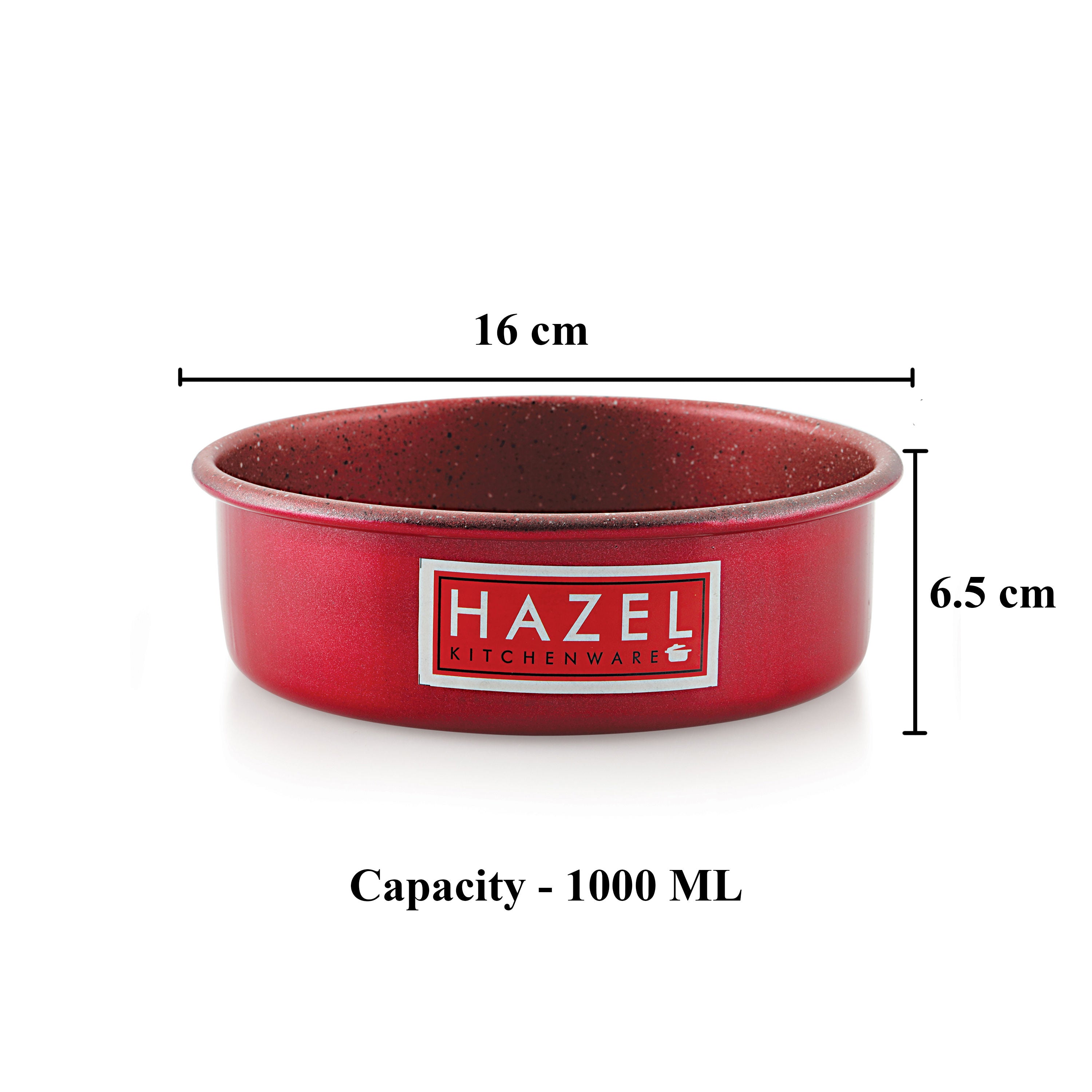 Aluminium Non Stick Cake Mould, Round Baking Tin, 6 Inch, Red
