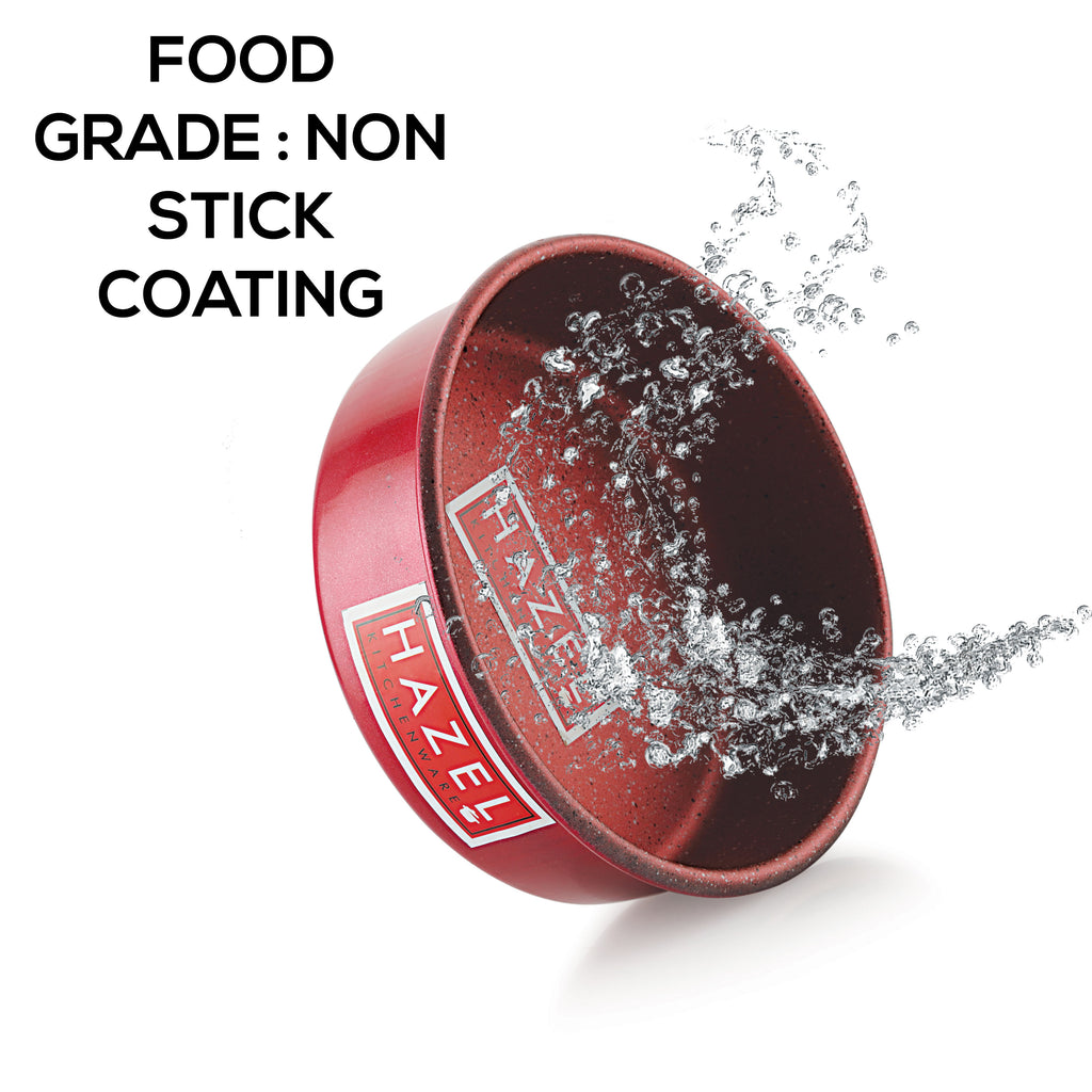 Aluminium Non Stick Cake Mould, Round Baking Tin, 6 Inch, Red