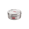 Stainless Steel Kitchen Storage Container, Round Steel Dabba, 400 ml