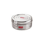 Stainless Steel Kitchen Storage Container, Round Steel Dabba, 400 ml