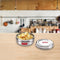 Stainless Steel Kitchen Storage Container, Round Steel Dabba, 400 ml