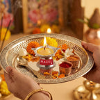 Panchwati Stainless Steel Diya, 5 Wati (6 × 3 cm)