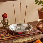 Agarbatti Stand with Ash Catcher With 5 Holes, (11 x 2 cm)