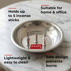 Agarbatti Stand with Ash Catcher With 5 Holes, (11 x 2 cm)