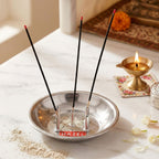 Agarbatti Stand with Ash Catcher With 5 Holes, (11 x 2 cm)