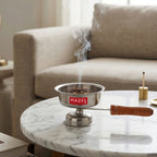 Stainless Steel Dhoop Dani with Handle, 11 × 6.5 cm