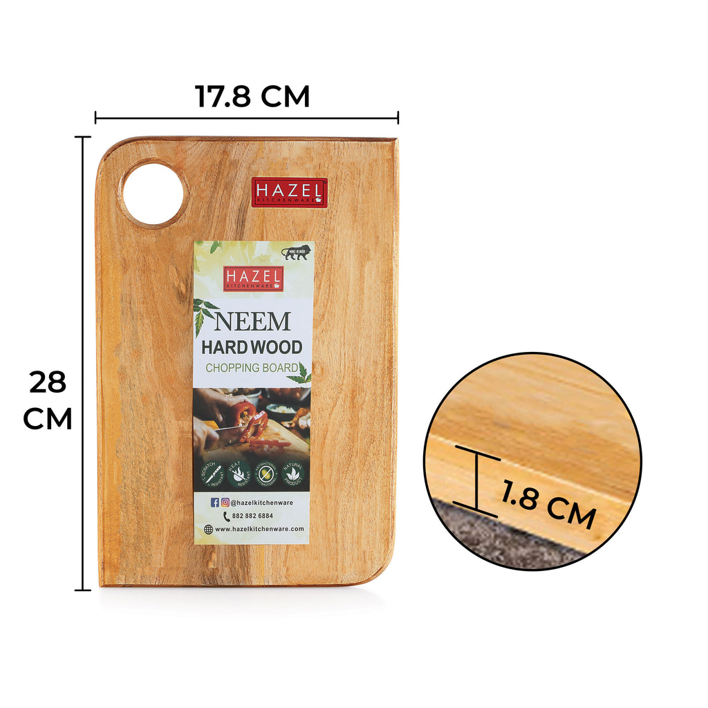 Chopping Board Wooden For Kitchen, Reactangle Shape Vegetable Chopping Board, 11 Inch × 7 Inch