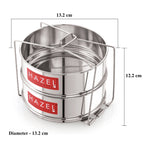 Stainless Steel Flat Cooker Separator with Lifter, 13cm x 4.1cm Set of 2