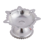Stainless Steel 7 Wati Puja Diya, Saptawati Deepak, 5 x 3 cm