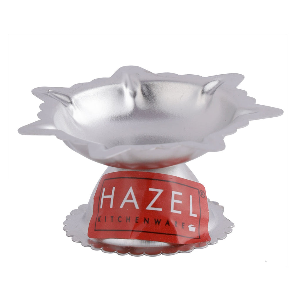 Stainless Steel 7 Wati Puja Diya, Saptawati Deepak, 5 x 3 cm