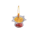 Stainless Steel 7 Wati Puja Diya, Saptawati Deepak, 5 x 3 cm