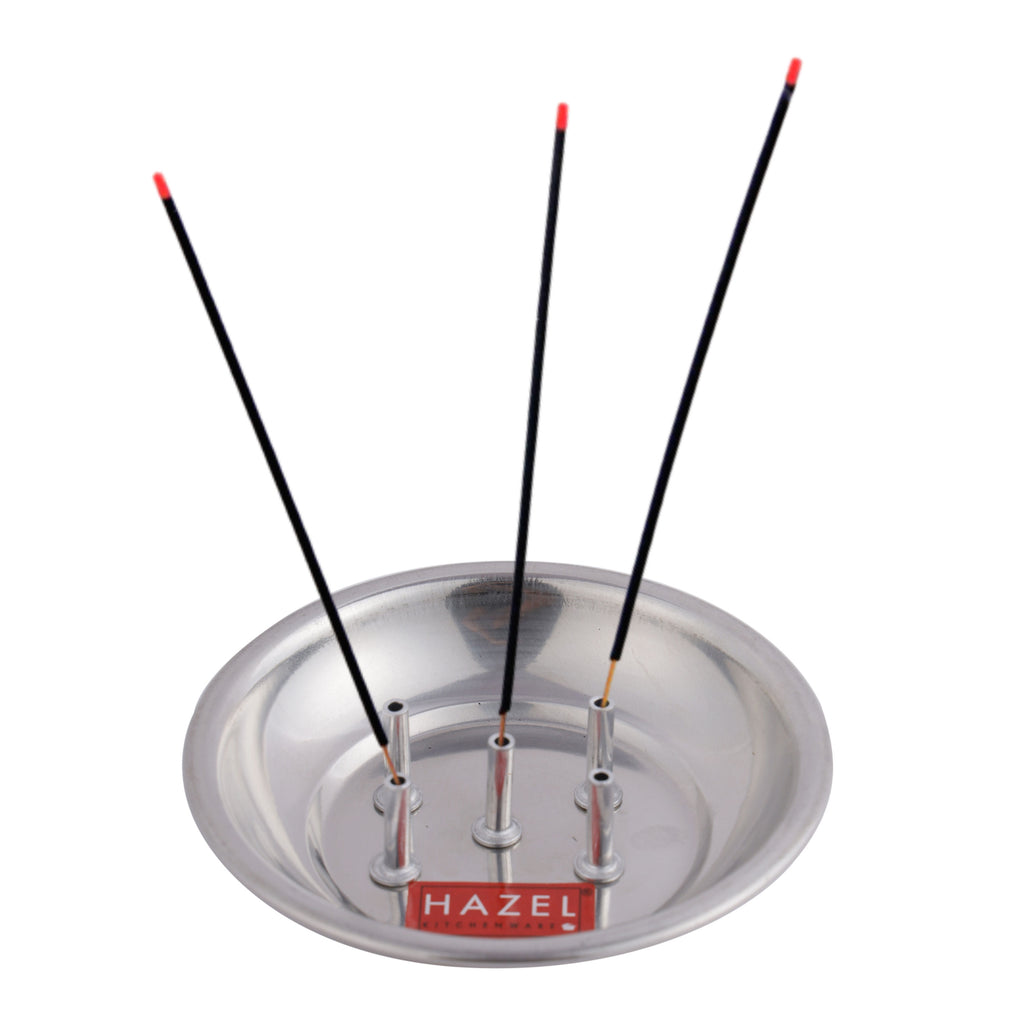 Agarbatti Stand with Ash Catcher With 5 Holes, (11 x 2 cm)