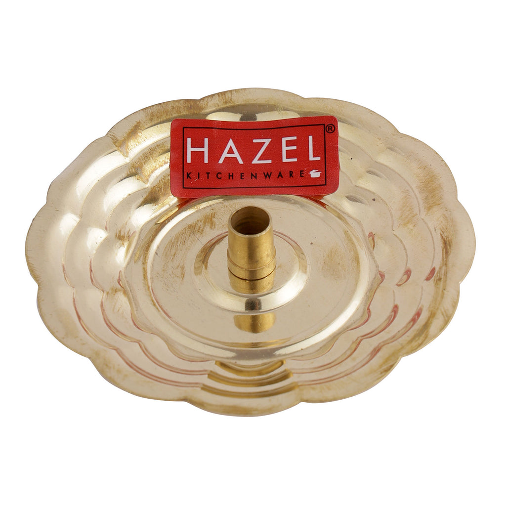 Brass Dhoop Stand for Puja, Incense Stick Holder with Ash Catcher, 8 cm