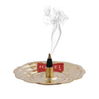 Brass Dhoop Stand for Puja, Incense Stick Holder with Ash Catcher, 8 cm