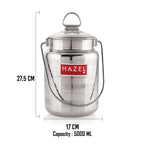 Stainless Steel Multipurpose Oil Ghee Milk Container, 5000 ml, Silver