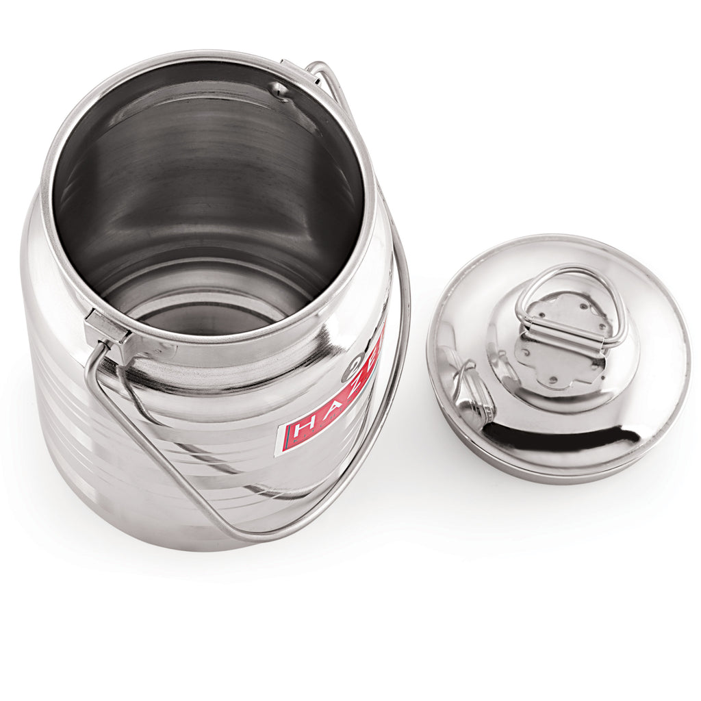 Stainless Steel Multipurpose Oil Ghee Milk Container, 5000 ml, Silver