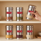 Stainless Steel Airtight Storage Container, See-Through, 400 ML
