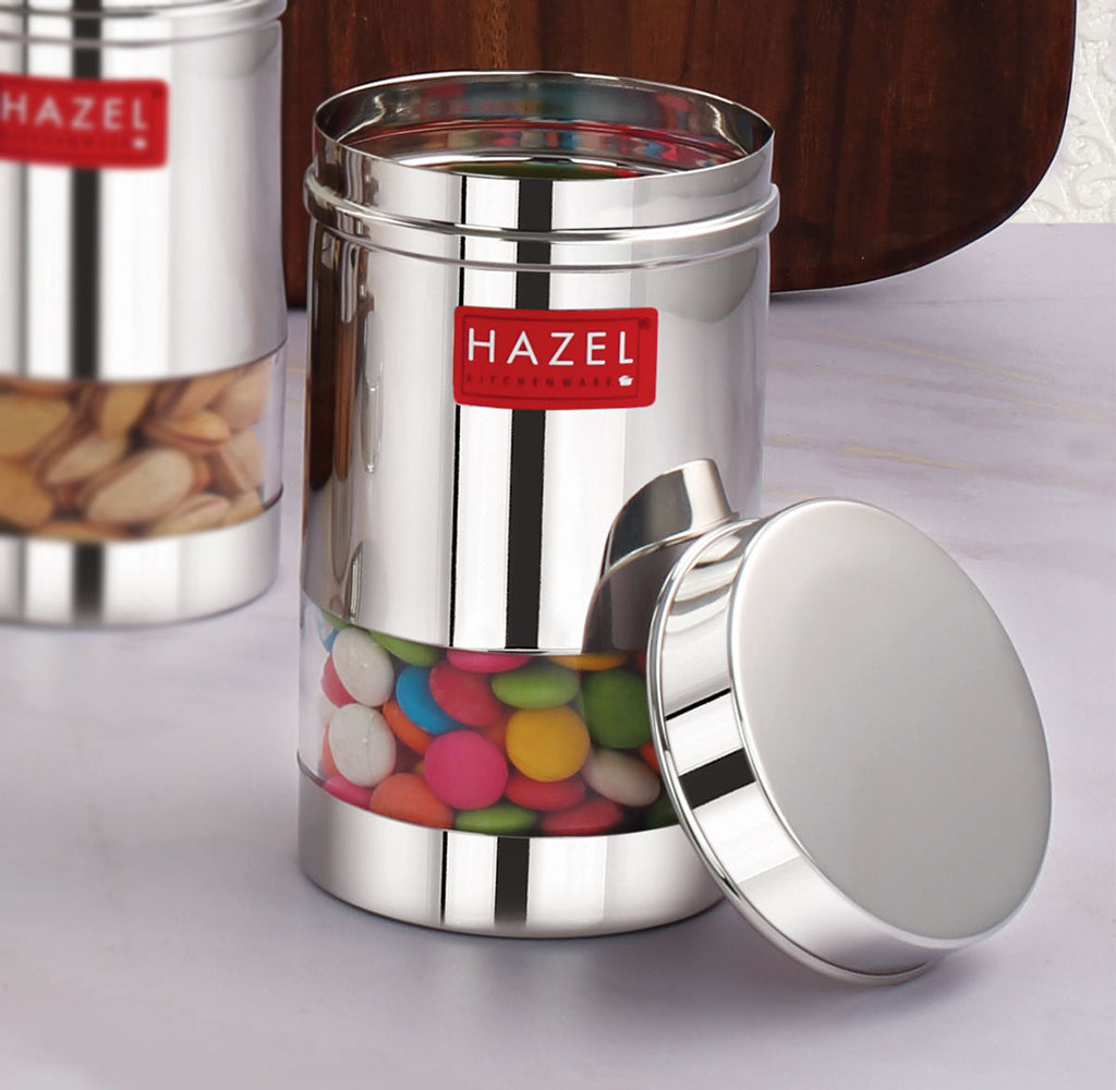 Stainless Steel Airtight Storage Container, See-Through, 400 ML