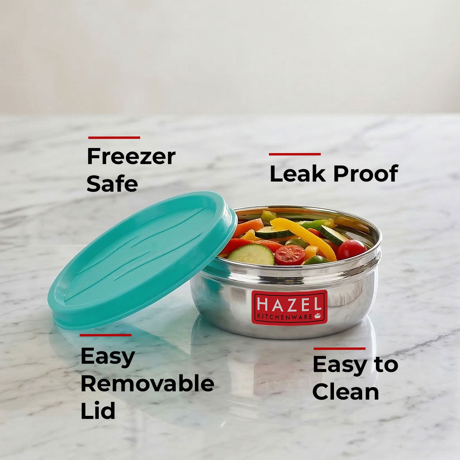 Mini Stainless Steel Airtight Container – 90 ML