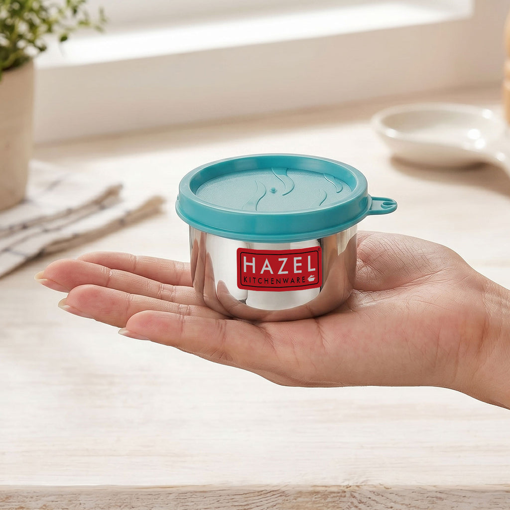 Airtight Steel Containers – 150 ML (Set of 6) |Kitchen Storage Box