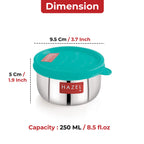 Stainless Steel Airtight Container – 250 ML | Fridge Organizer