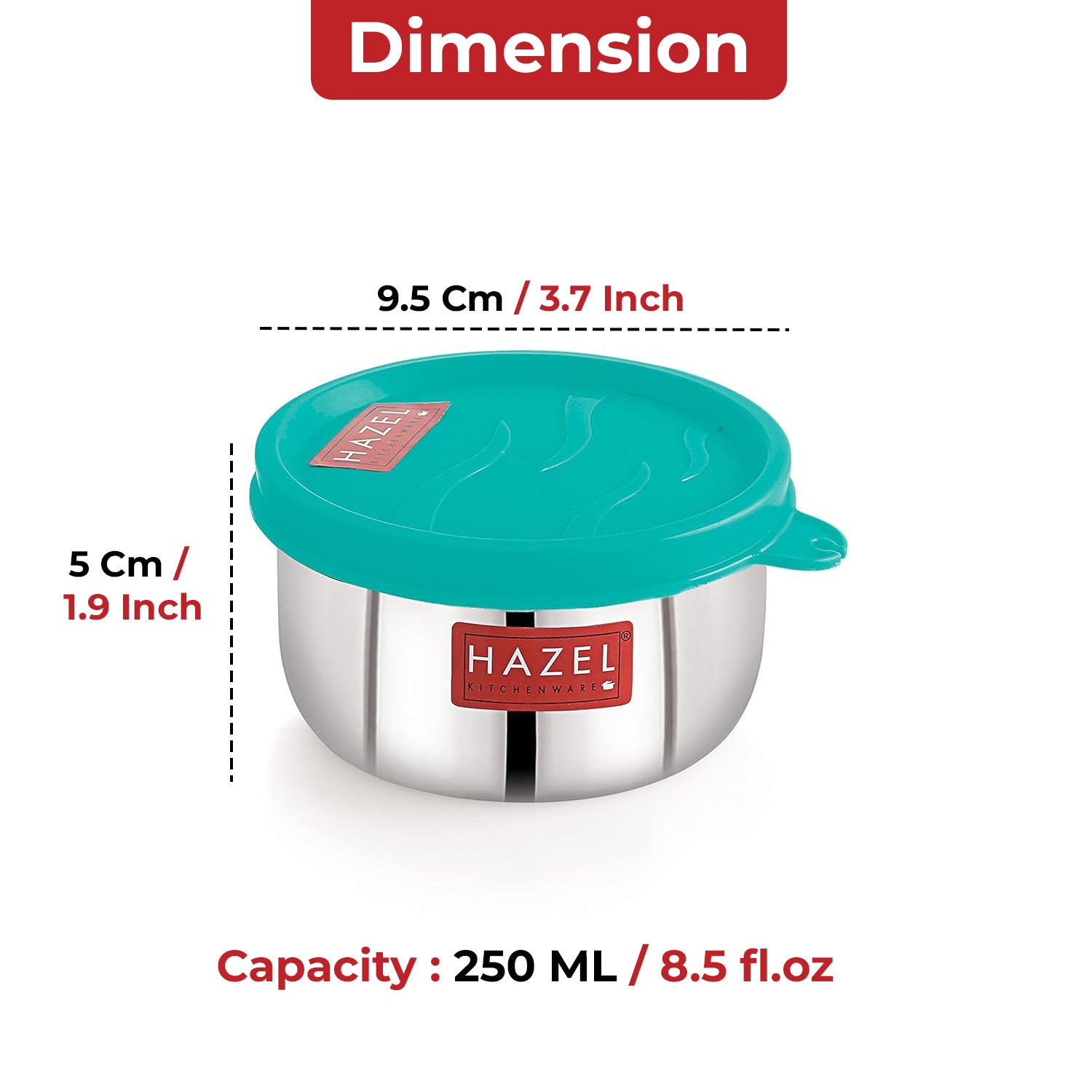 Stainless Steel Airtight Container – 250 ML | Fridge Organizer