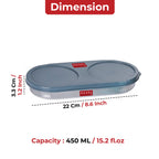 Oval Stainless Steel Roti Box/Puri Dabba With Leak Proof Lid
