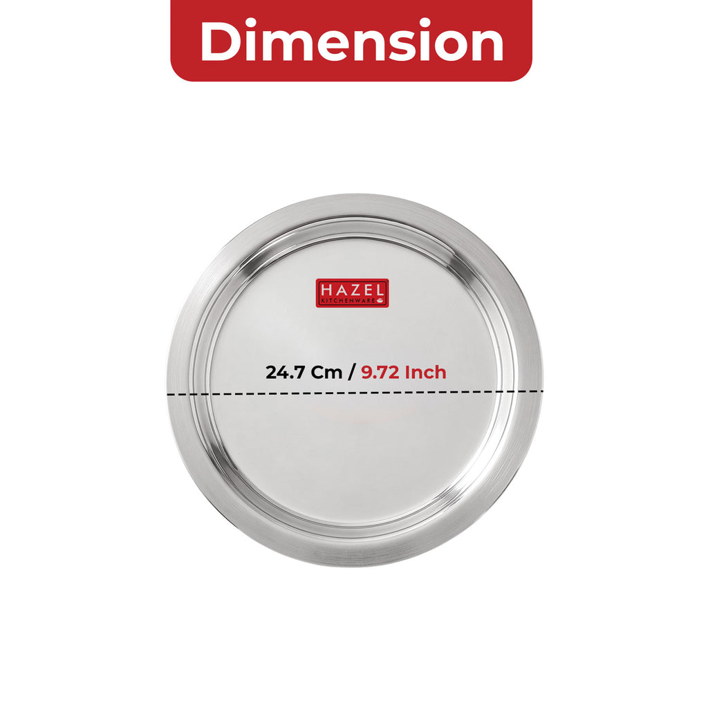 Stainless Steel Lid for Kadhai, Urli, Tope Cover, 24.7 Cm