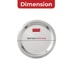 Stainless Steel Lid for Kadhai, Urli, Tope Cover, 24.7 Cm