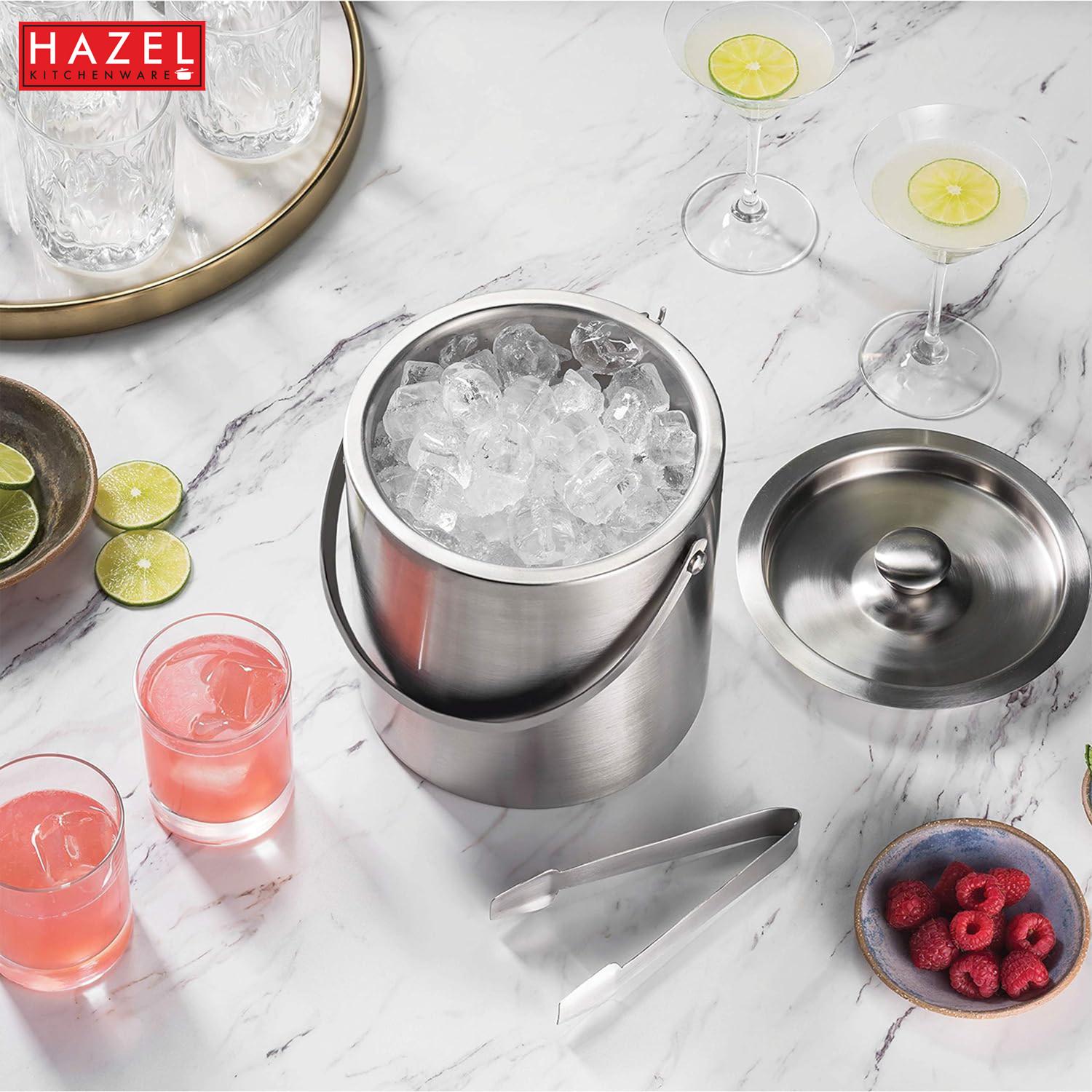 Stainless Steel Ice Bucket with Handle, Beer & Wine Chiller, 1100 ml