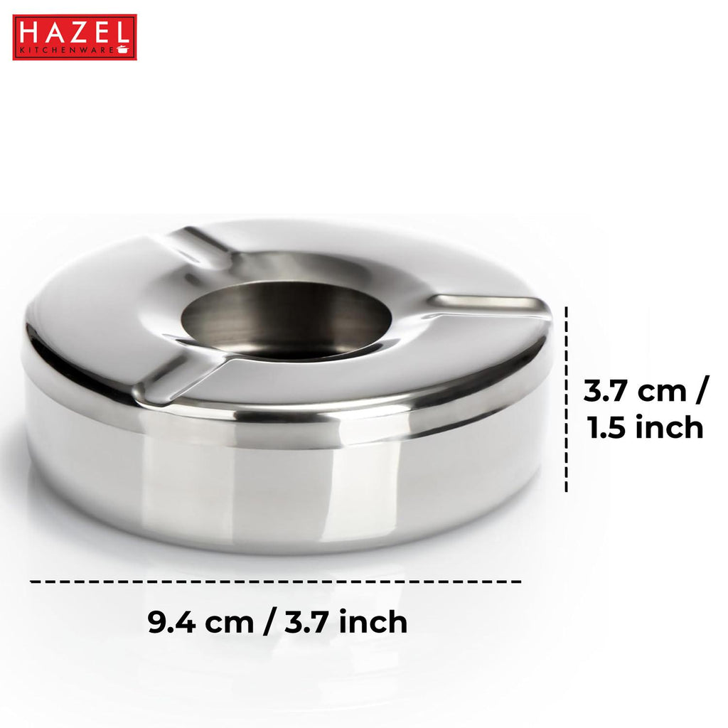 Stainless Steel Ashtray with Lid, Windproof Cigarette Ash Tray