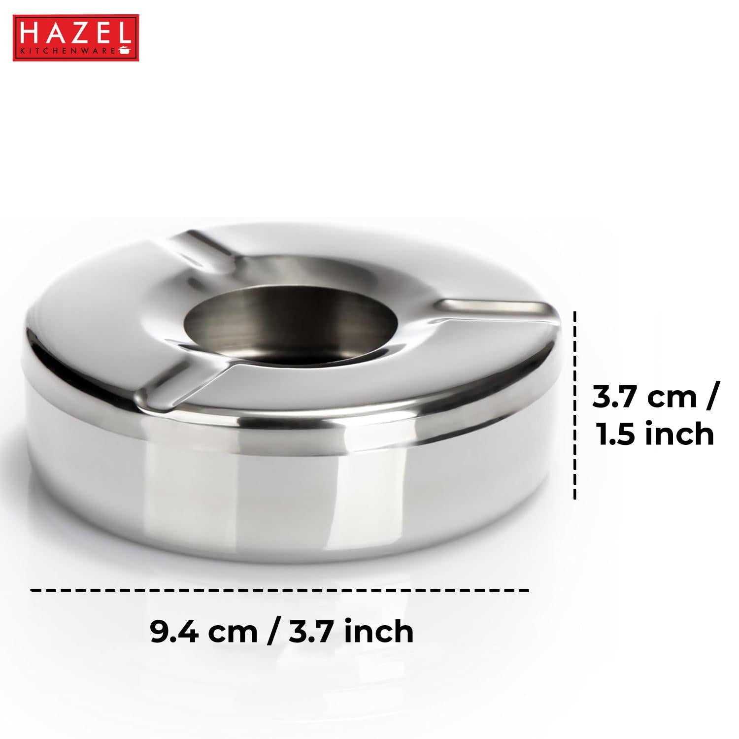 Stainless Steel Ashtray with Lid, Windproof Cigarette Ash Tray