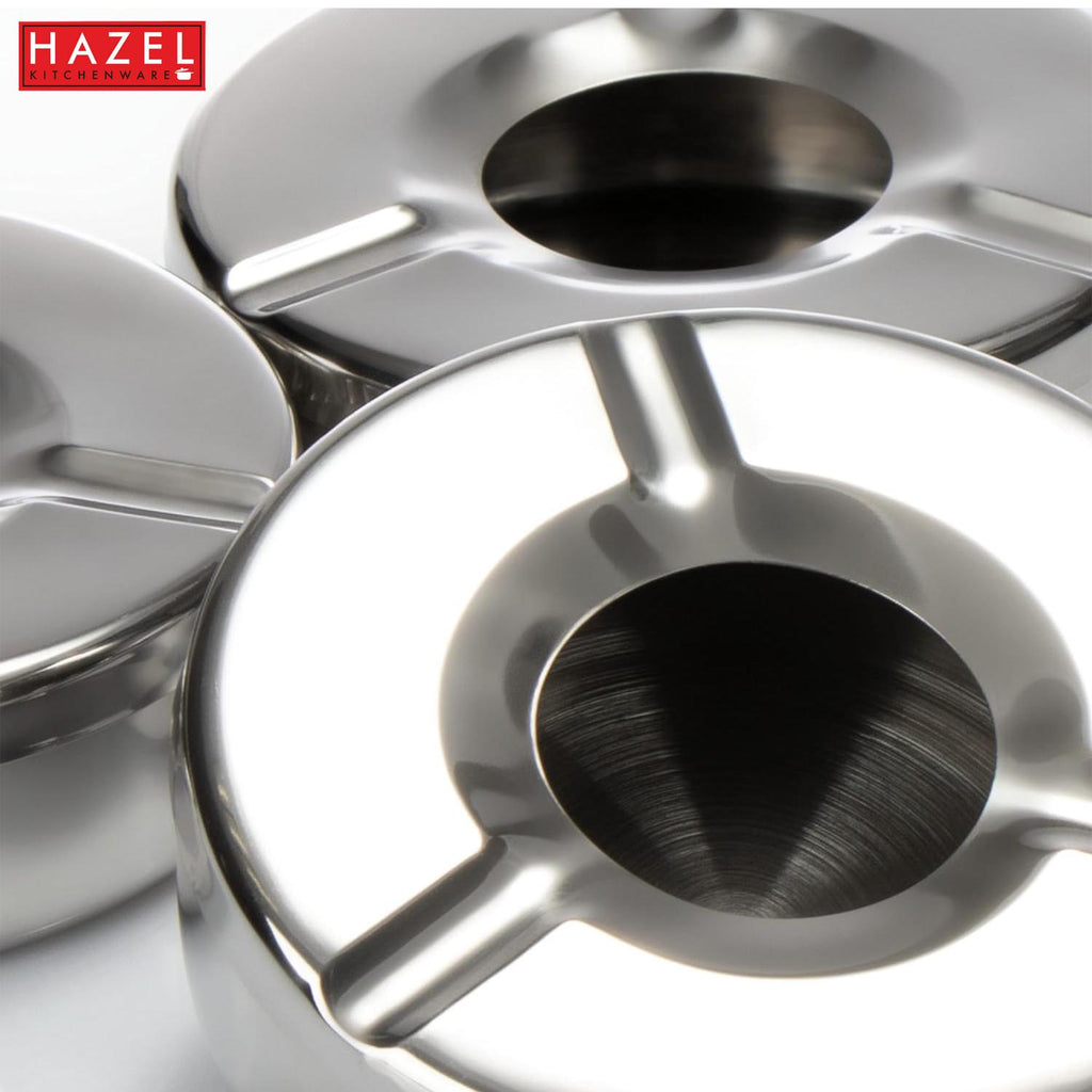 Stainless Steel Ashtray with Lid, Windproof Cigarette Ash Tray
