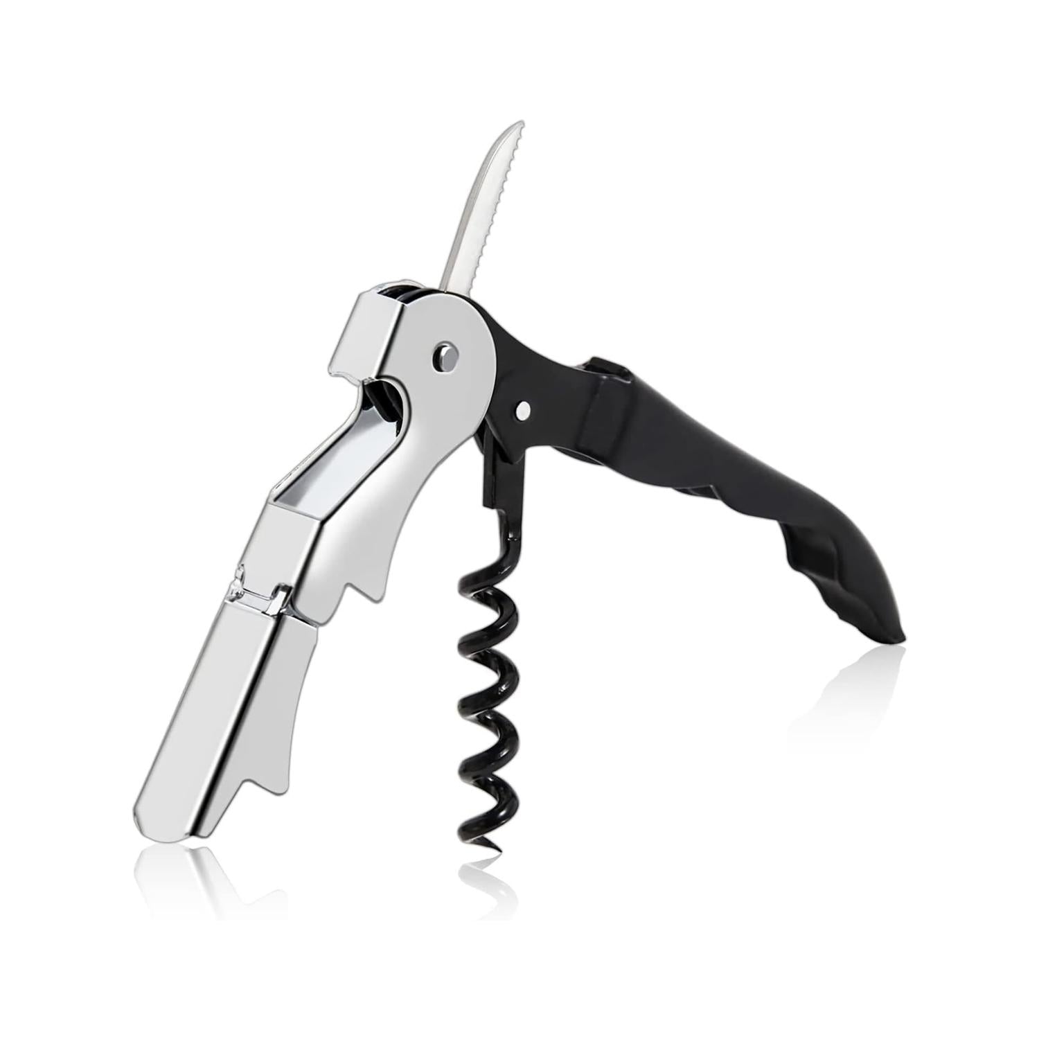 Stainless Steel Wine Bottle Opener, Opener for Wine Bottle with Handle, Silver