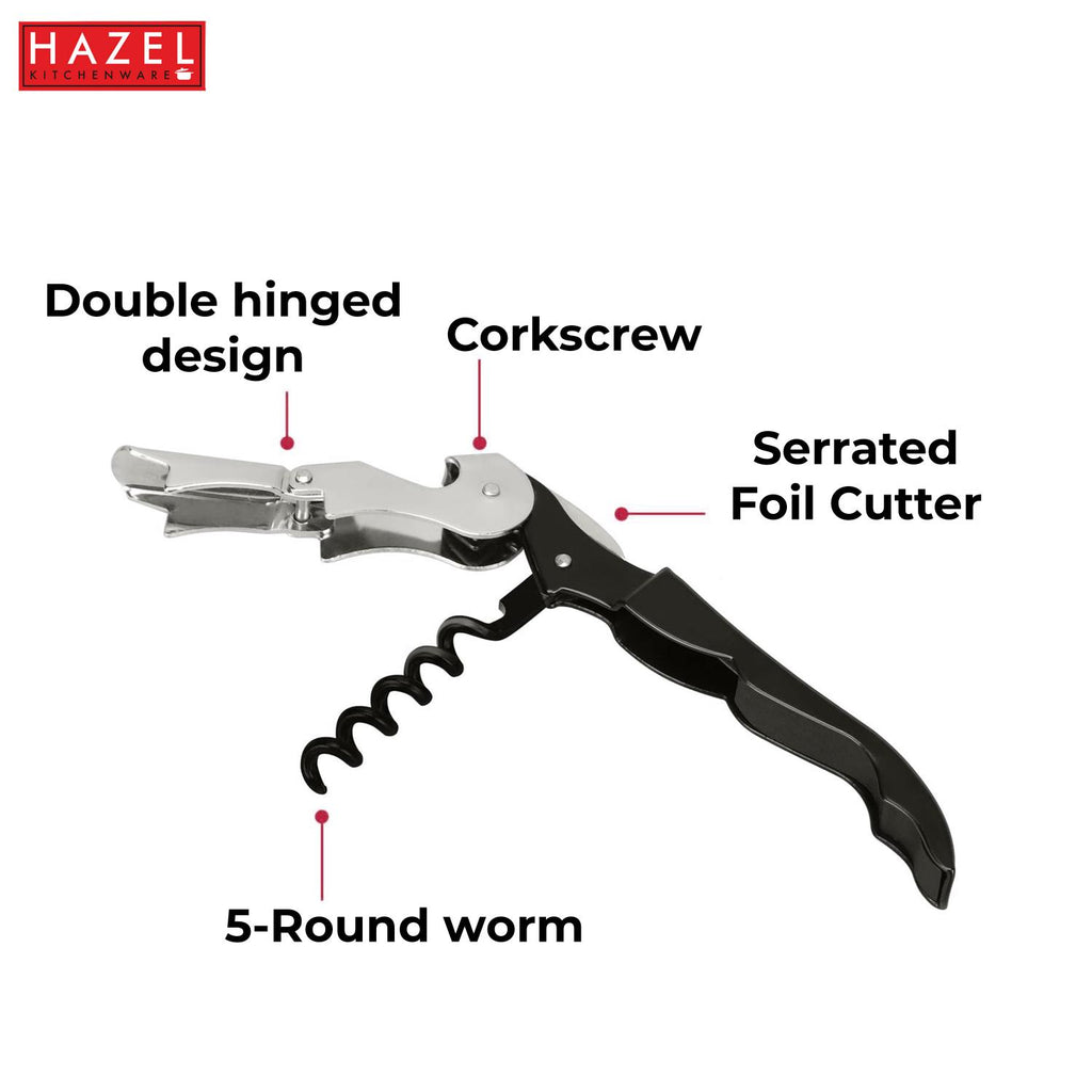 Stainless Steel Wine Bottle Opener, Opener for Wine Bottle with Handle, Silver