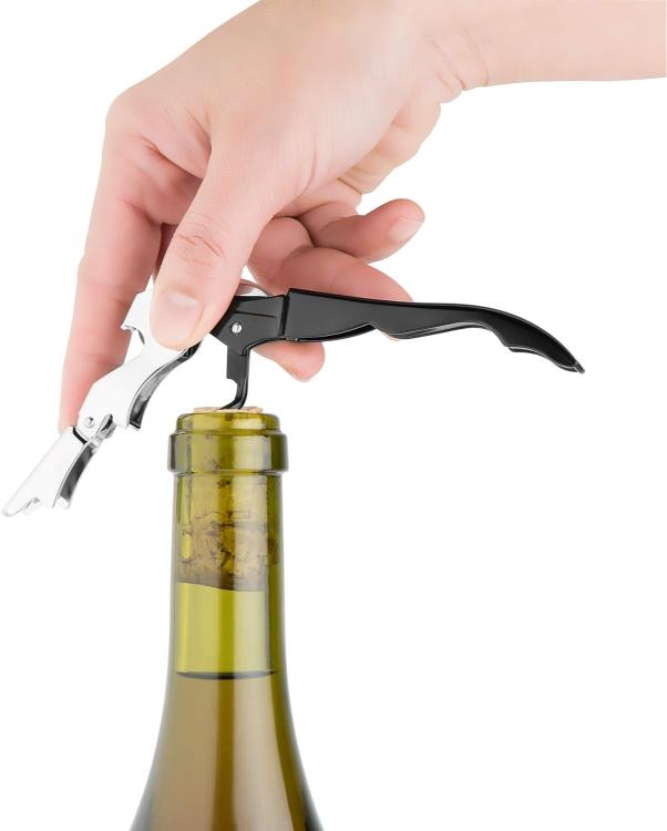 Stainless Steel Wine Bottle Opener, Opener for Wine Bottle with Handle, Silver