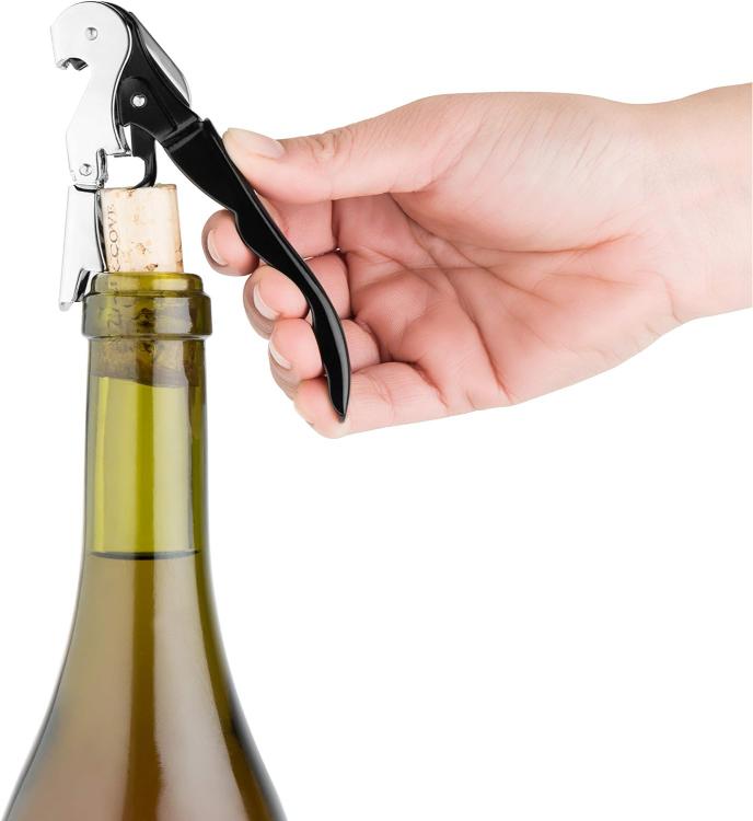 Stainless Steel Wine Bottle Opener, Opener for Wine Bottle with Handle, Silver